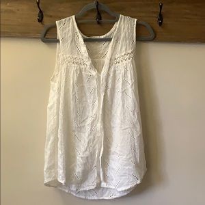 Anthropologie LeifNotes cotton-silk sleeveless top